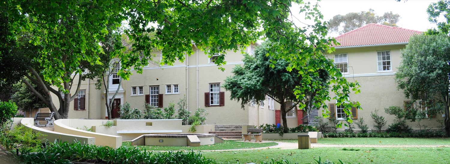 The Rondebosch Boys' Schools grounds, framed by the old oak trees