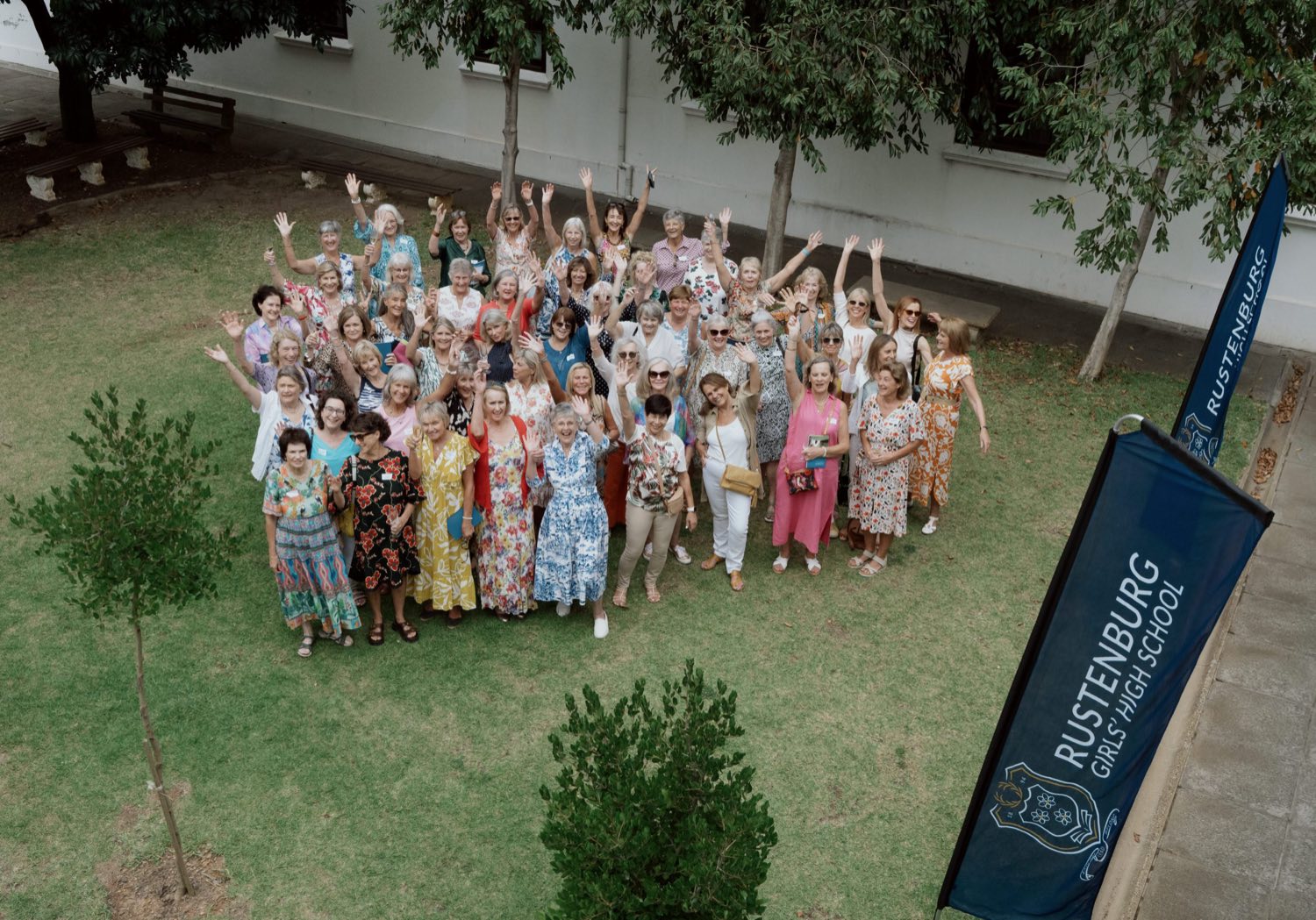 Rustenburg alumnae gathered on the school lawn for a reunion