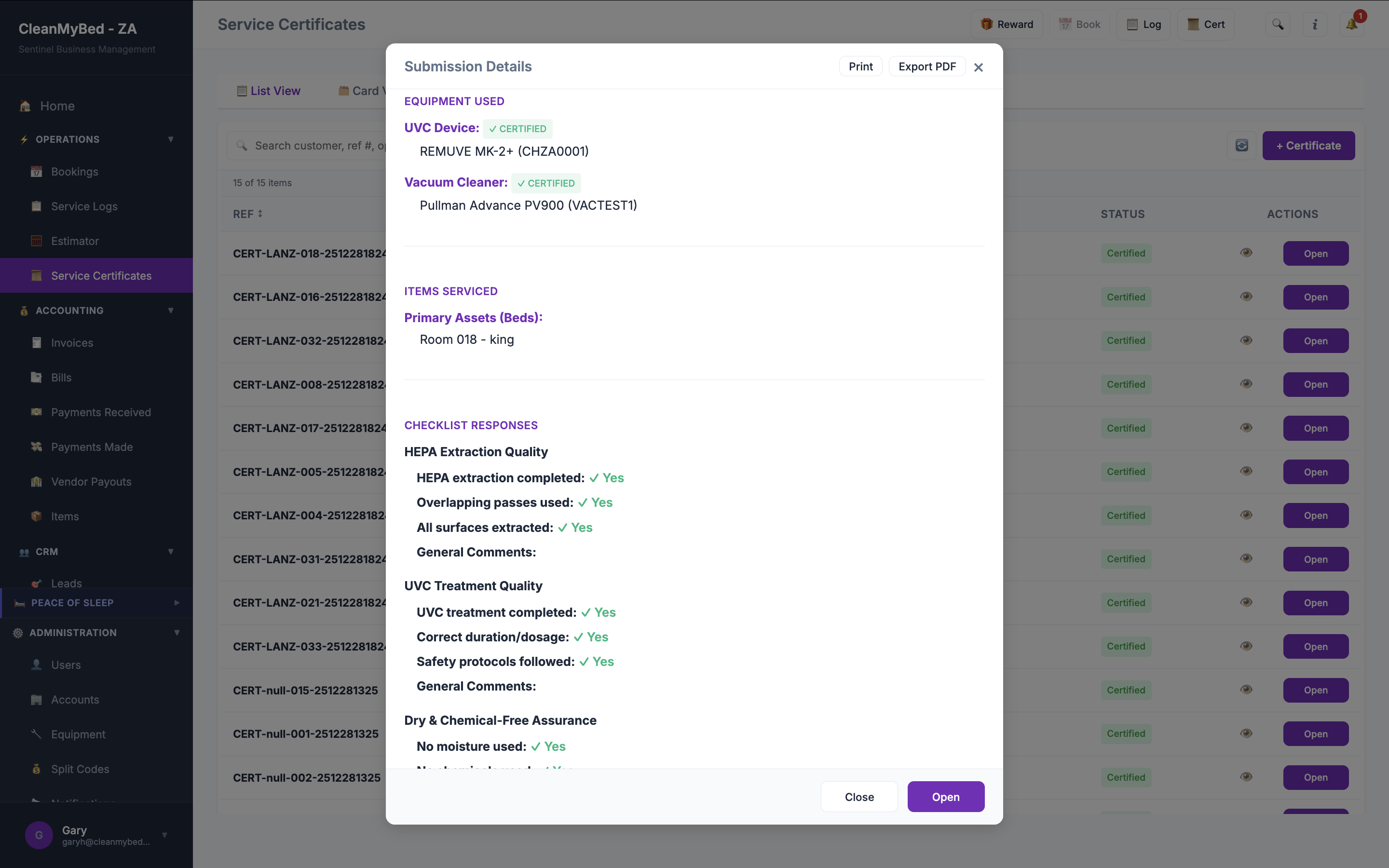 Certificate Register